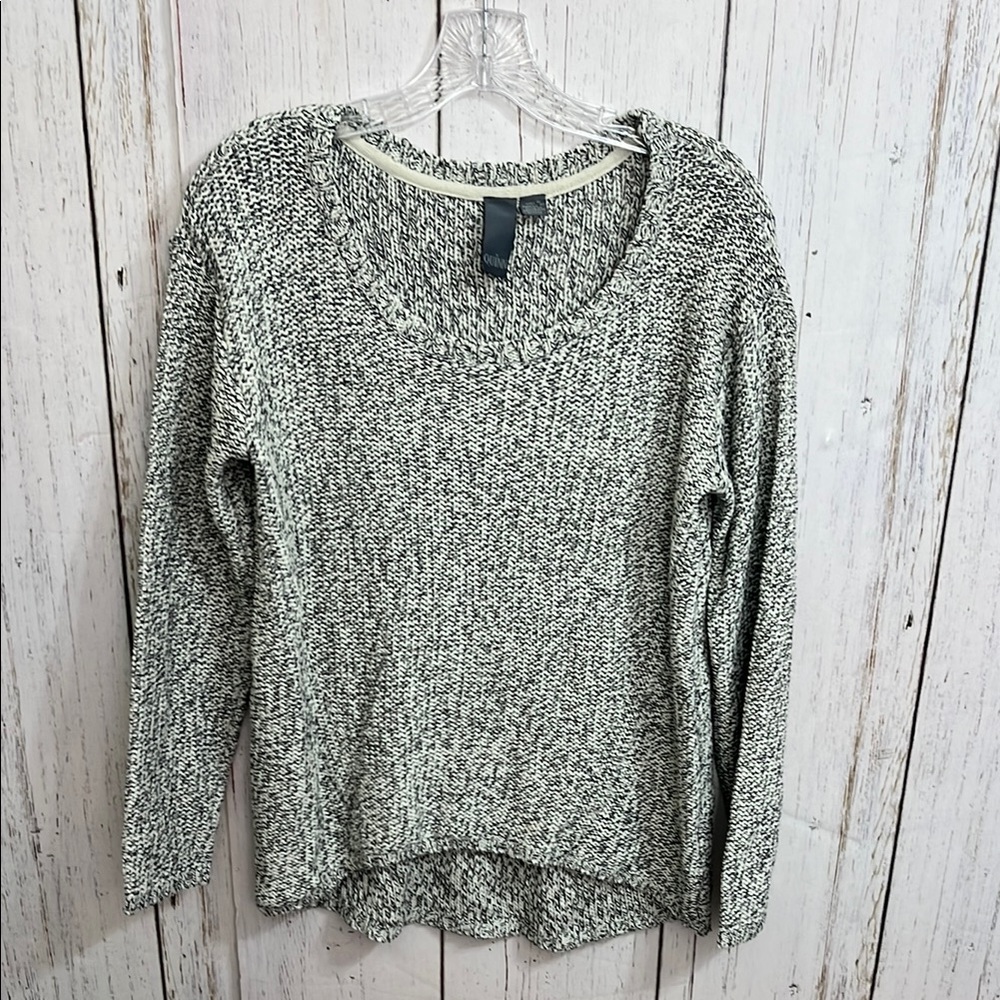 Quinn Black and White Crew Neck Sweater